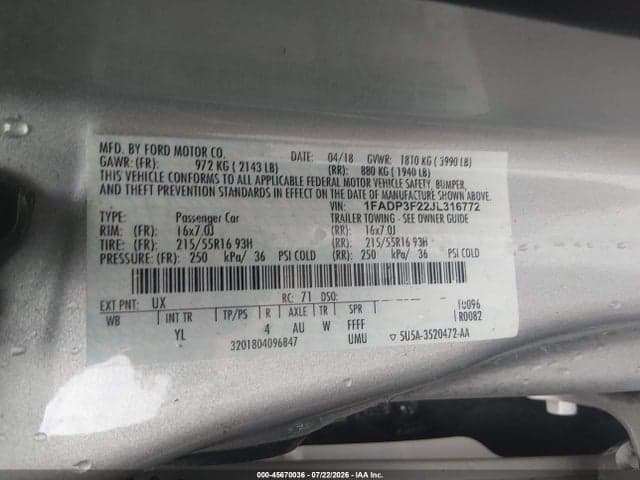 2018 FORD FOCUS SE 9