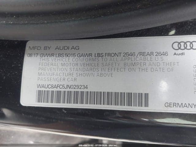 2018 AUDI A6 2.0T PREMIUM/2.0T SPORT 9