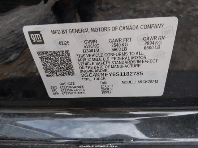 2025 CHEVROLET SILVERADO 2500HD 4WD STANDARD BED LT 9