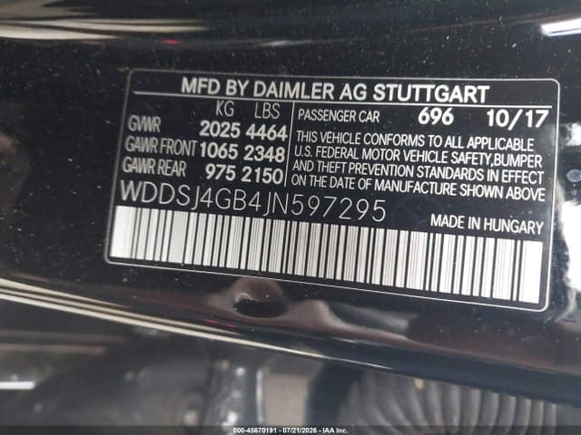 2018 MERCEDES-BENZ CLA 250 4MATIC 9