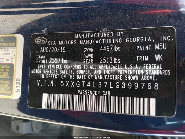 2020 KIA OPTIMA LX 9