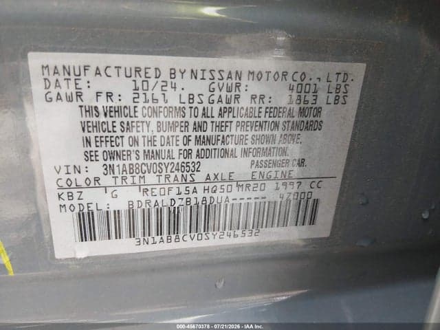 2025 NISSAN SENTRA SV 9
