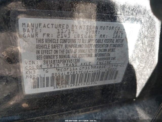 2019 NISSAN SENTRA SR 9