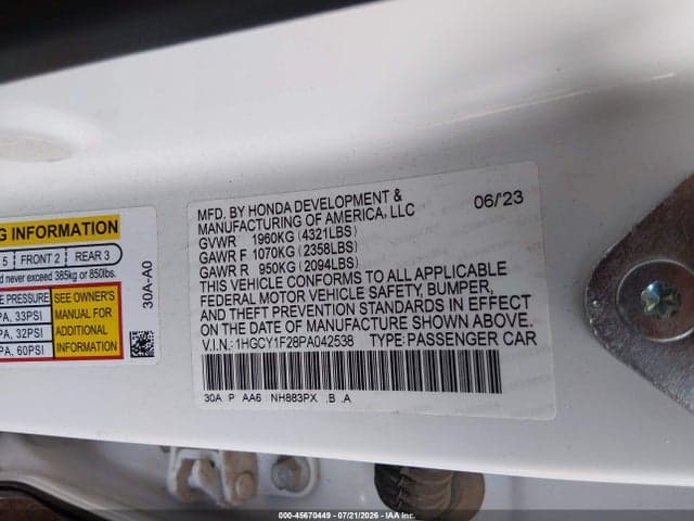 2023 HONDA ACCORD LX 9