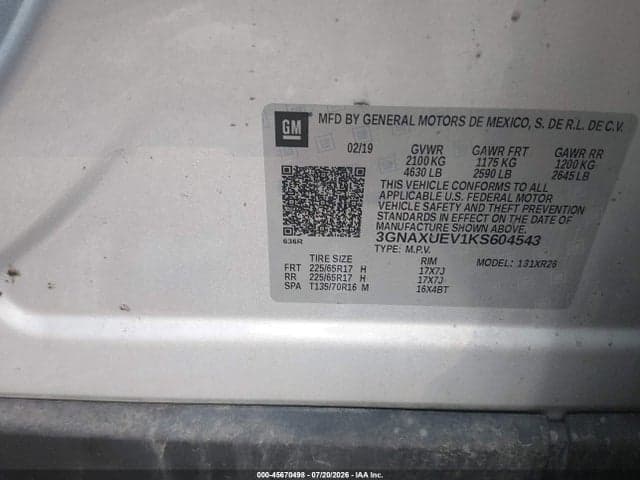 2019 CHEVROLET EQUINOX LT 9