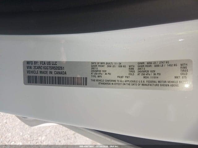 2025 CHRYSLER PACIFICA LIMITED 9