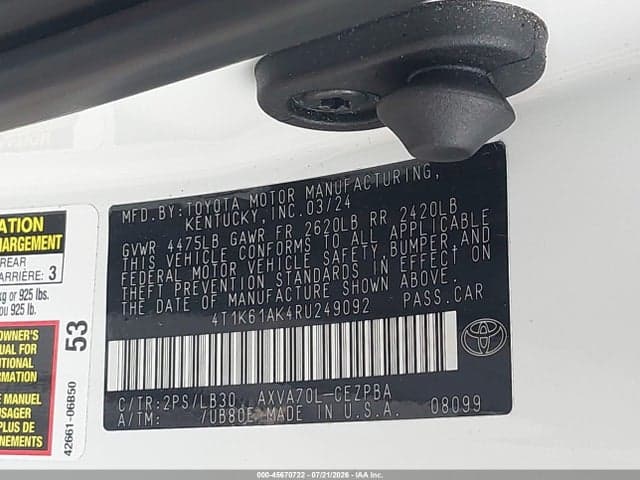 2024 TOYOTA CAMRY XSE 9