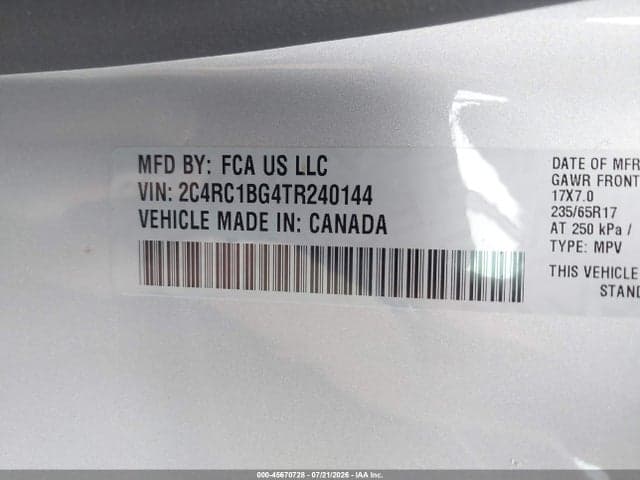 2026 CHRYSLER PACIFICA SELECT 9