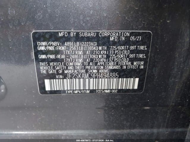 2023 SUBARU FORESTER WILDERNESS 9