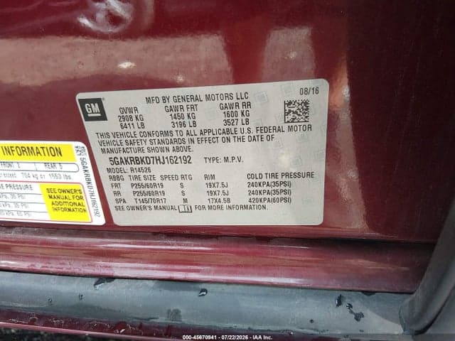 2017 BUICK ENCLAVE LEATHER 9
