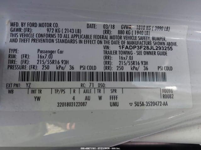 2018 FORD FOCUS SE 9