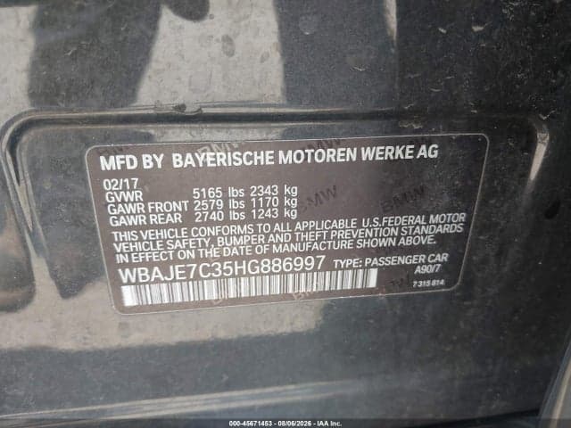 2017 BMW 540I XDRIVE 9