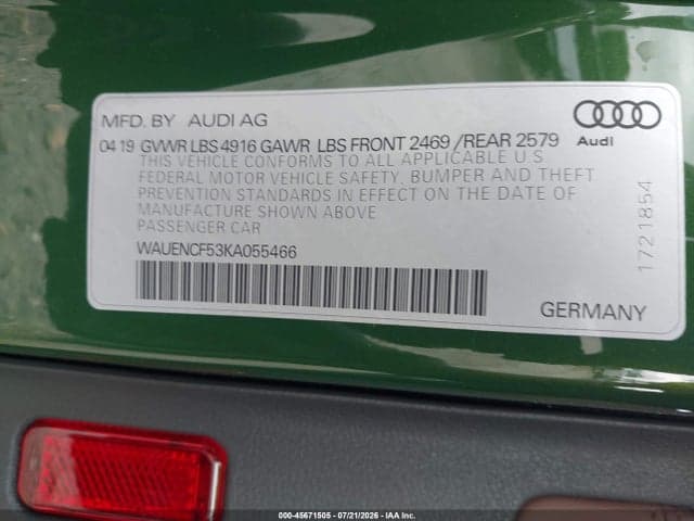2019 AUDI A5 45 PREMIUM 9