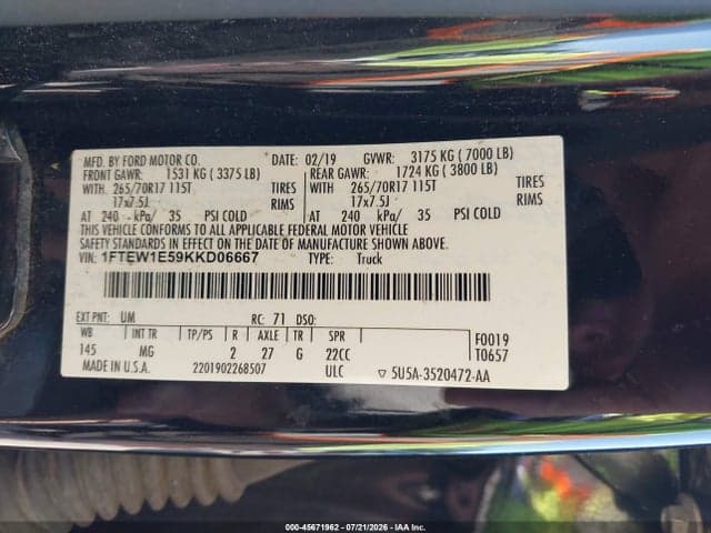 2019 FORD F-150 XLT 9