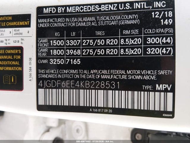 2019 MERCEDES-BENZ GLS 450 4MATIC 9