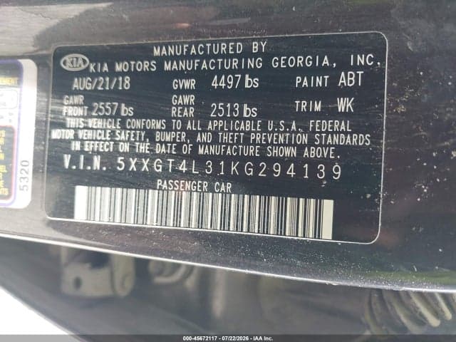 2019 KIA OPTIMA S 9