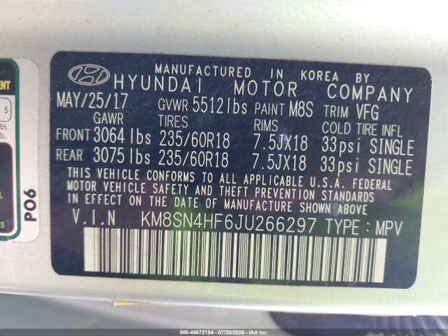2018 HYUNDAI SANTA FE SE 9
