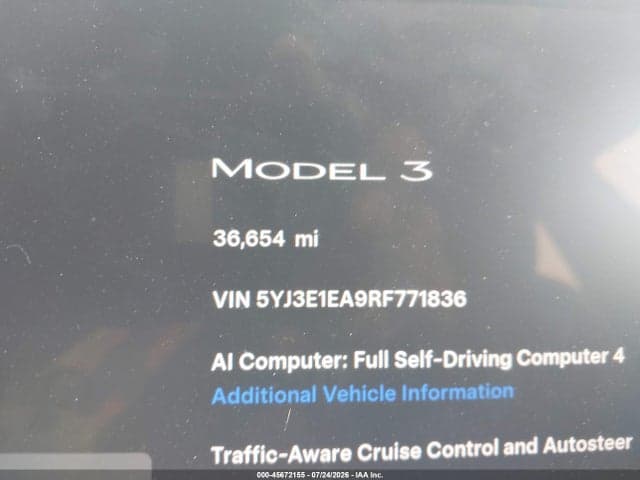 2024 TESLA MODEL 3 LONG RANGE DUAL MOTOR ALL-WHEEL DRIVE/REAR-WHEEL DRIVE 7