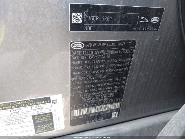 2020 LAND ROVER DISCOVERY SE 9