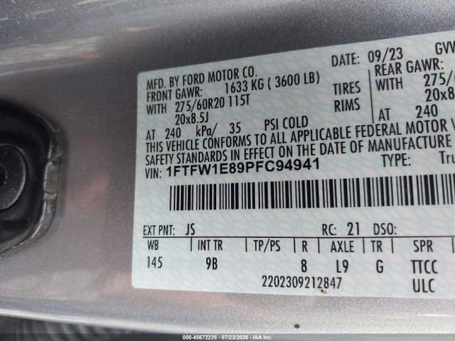 2023 FORD F-150 PLATINUM 9