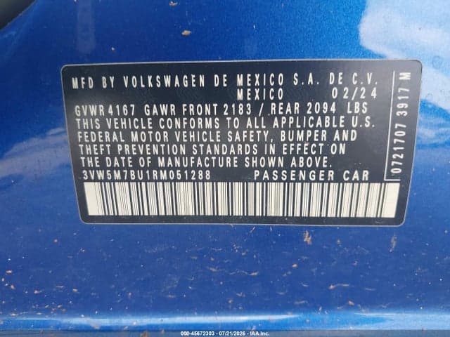 2024 VOLKSWAGEN JETTA 1.5T S 9