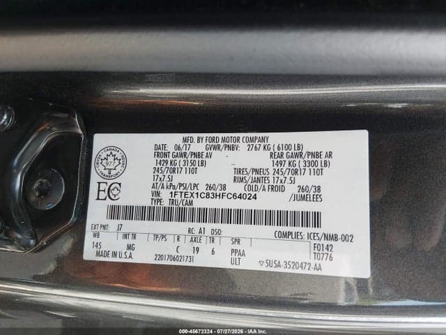 2017 FORD F-150 XLT 9
