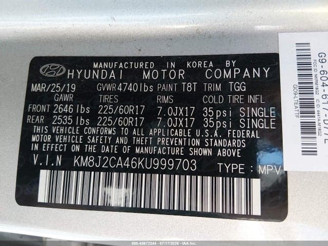 2019 HYUNDAI TUCSON SE 9
