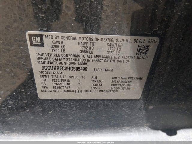 2017 CHEVROLET SILVERADO 1500 LT 9
