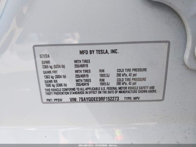 2024 TESLA MODEL Y LONG RANGE DUAL MOTOR ALL-WHEEL DRIVE 9