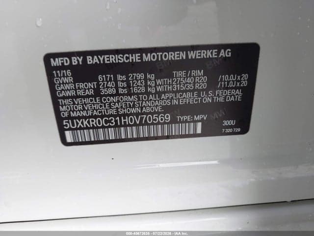 2017 BMW X5 XDRIVE35I 9