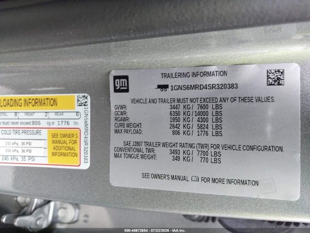 2025 CHEVROLET TAHOE 4WD LS 9