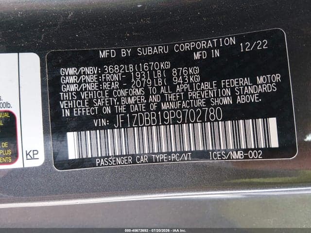 2023 SUBARU BRZ PREMIUM 9