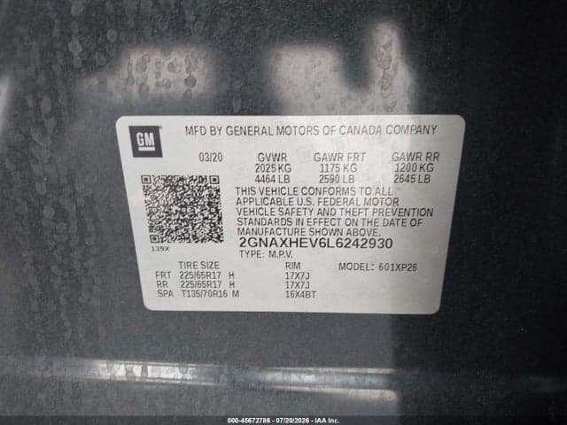 2020 CHEVROLET EQUINOX FWD LS 9