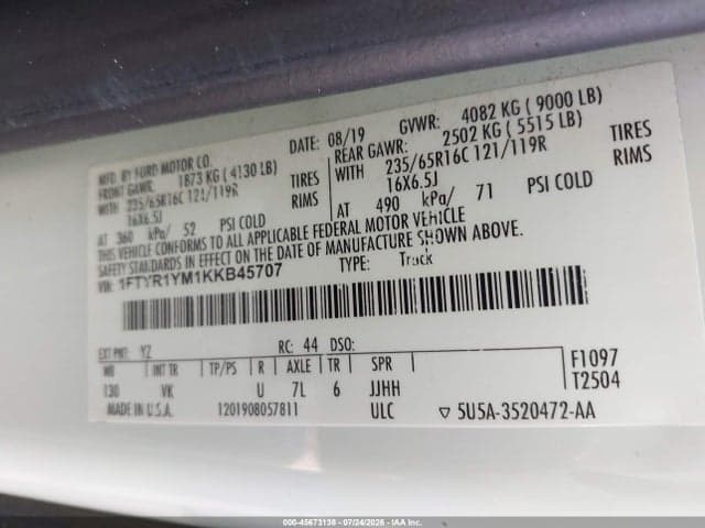 2019 FORD TRANSIT-250 9