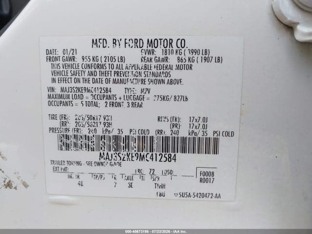 2021 FORD ECOSPORT TITANIUM 9