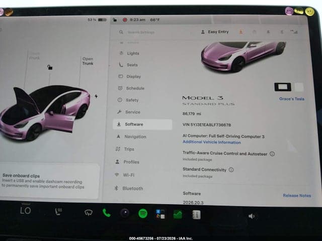 2020 TESLA MODEL 3 STANDARD RANGE PLUS REAR-WHEEL DRIVE/STANDARD RANGE REAR-WHEEL DRIVE 7