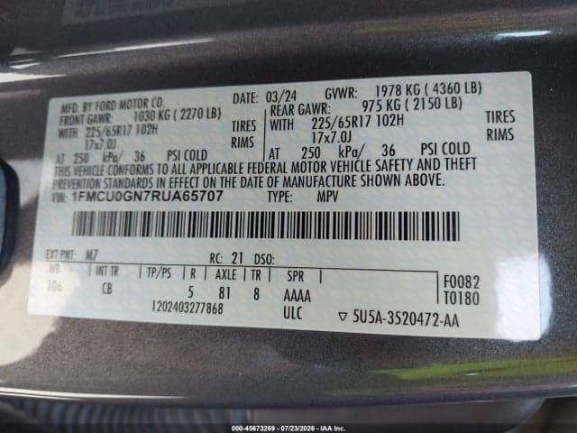 2024 FORD ESCAPE ACTIVE 9