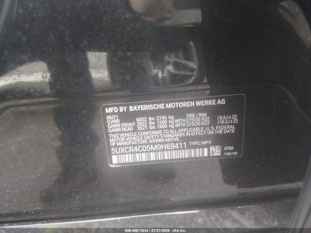 2021 BMW X5 SDRIVE40I 9