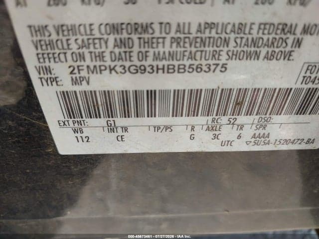 2017 FORD EDGE SE 9