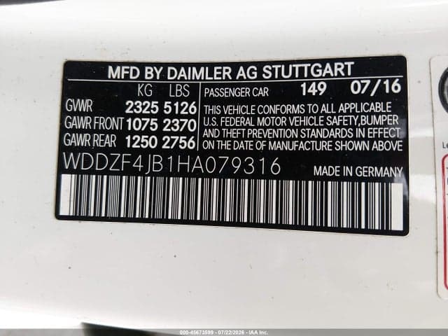 2017 MERCEDES-BENZ E 300 9
