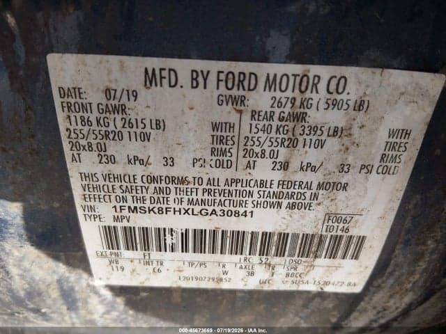 2020 FORD EXPLORER LIMITED 9