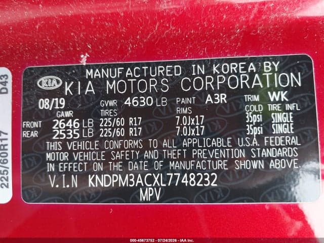 2020 KIA SPORTAGE LX 9