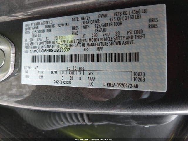 2025 FORD ESCAPE ST-LINE 9