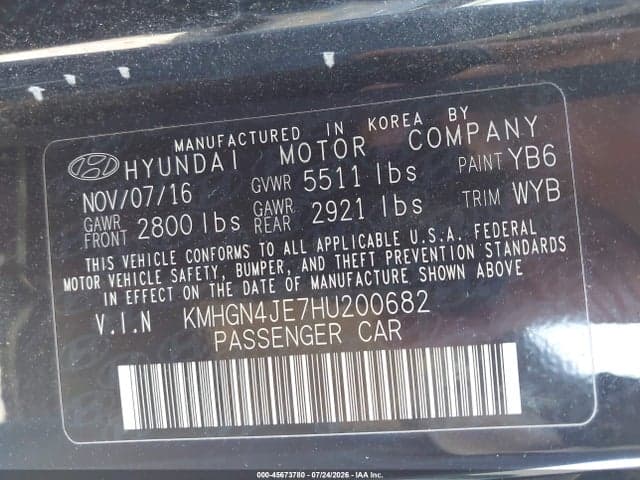 2017 GENESIS G80 3.8 9