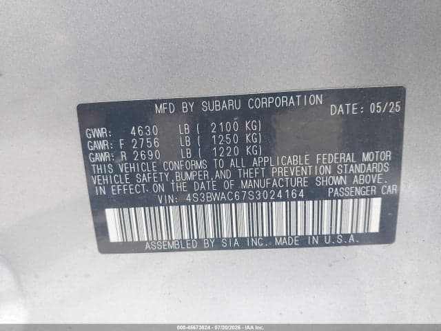 2025 SUBARU LEGACY PREMIUM 9