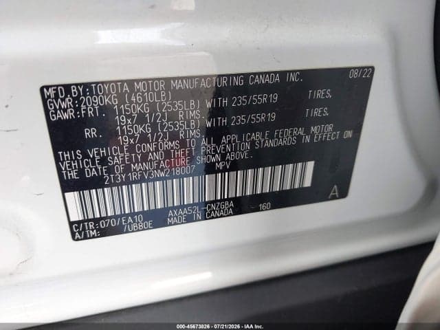 2022 TOYOTA RAV4 LIMITED 9