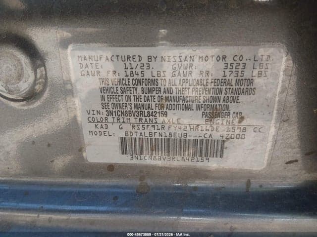 2024 NISSAN VERSA 1.6 S 9