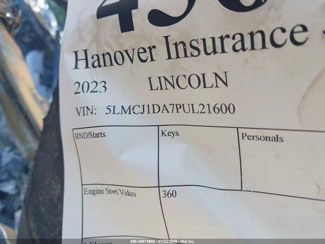 2023 LINCOLN CORSAIR STANDARD 9