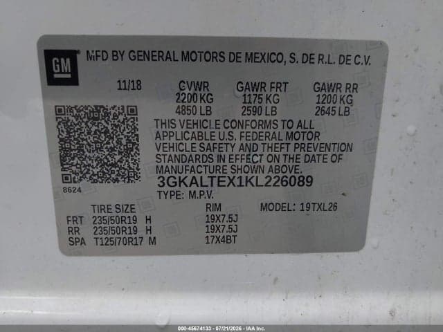 2019 GMC TERRAIN SLE 9