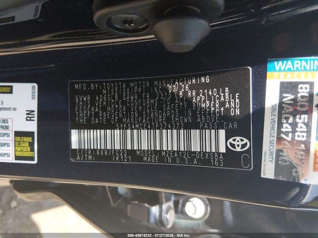 2026 TOYOTA COROLLA SE 9